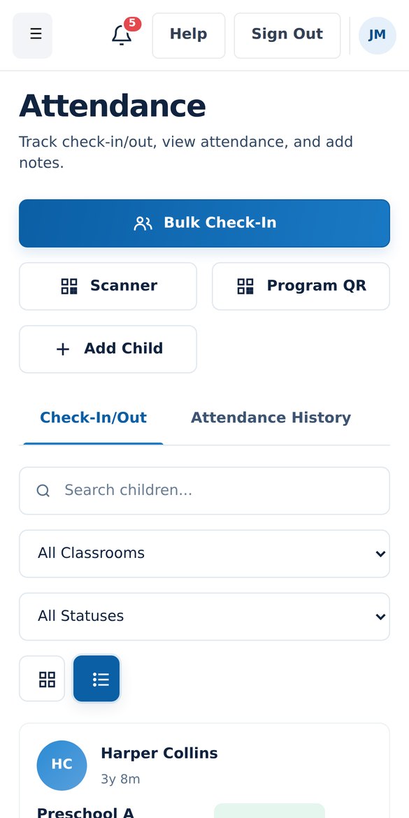 Tendroll on a phone: attendance